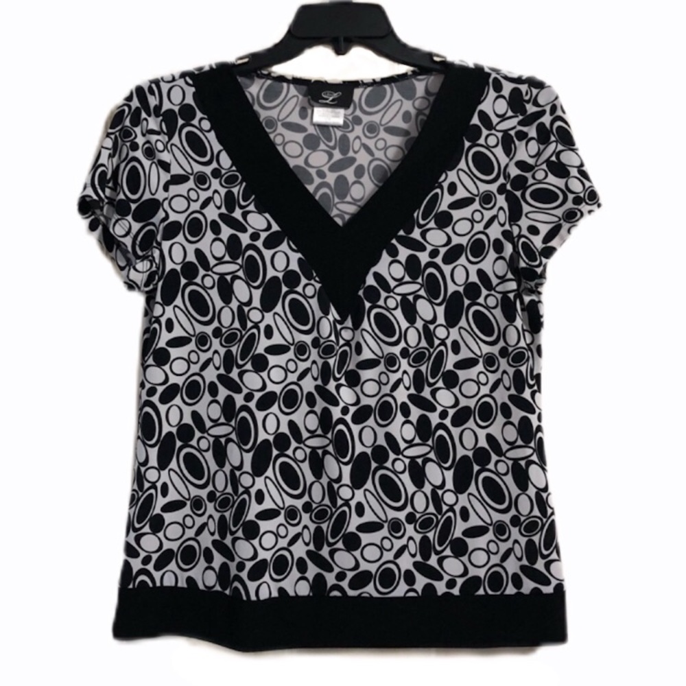 Libra Black And White Patterned Thin Shirt